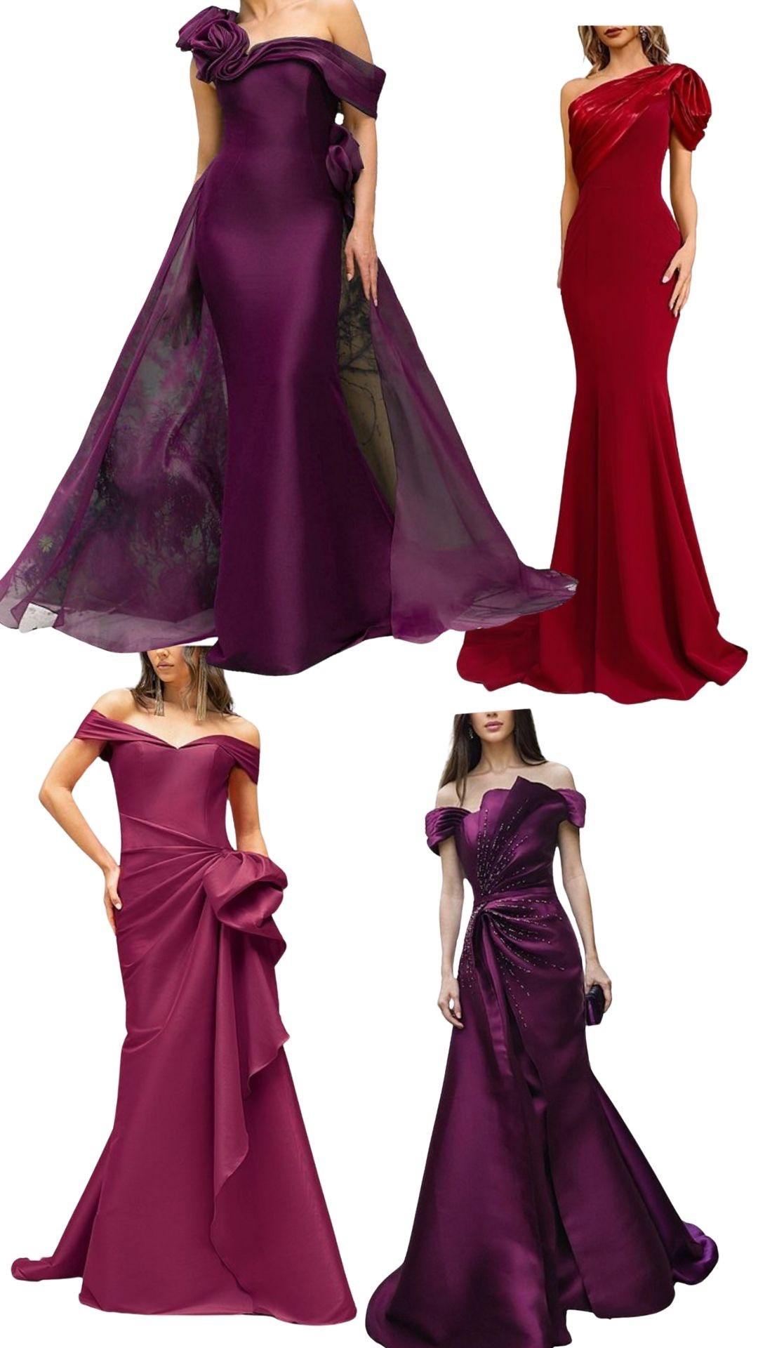 The most beautiful gowns for your next special occasion this Fall or Winter.  Gorgeous colors! 