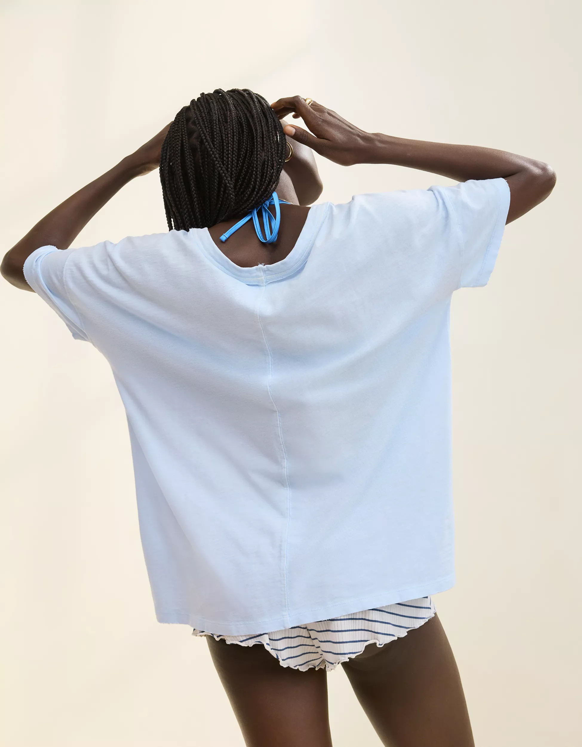 Aerie Oversized V-Neck Boyfriend T-Shirt | American Eagle Outfitters (US & CA)