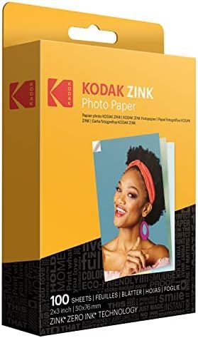 Kodak 2"x3" Premium Zink Photo Paper (100 Sheets) Compatible with Kodak PRINTOMATIC, Kodak Smile ... | Amazon (US)