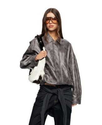 Lioness Women's Kenny Oxford Collared Bomber Jacket - Chocolate | Macy's