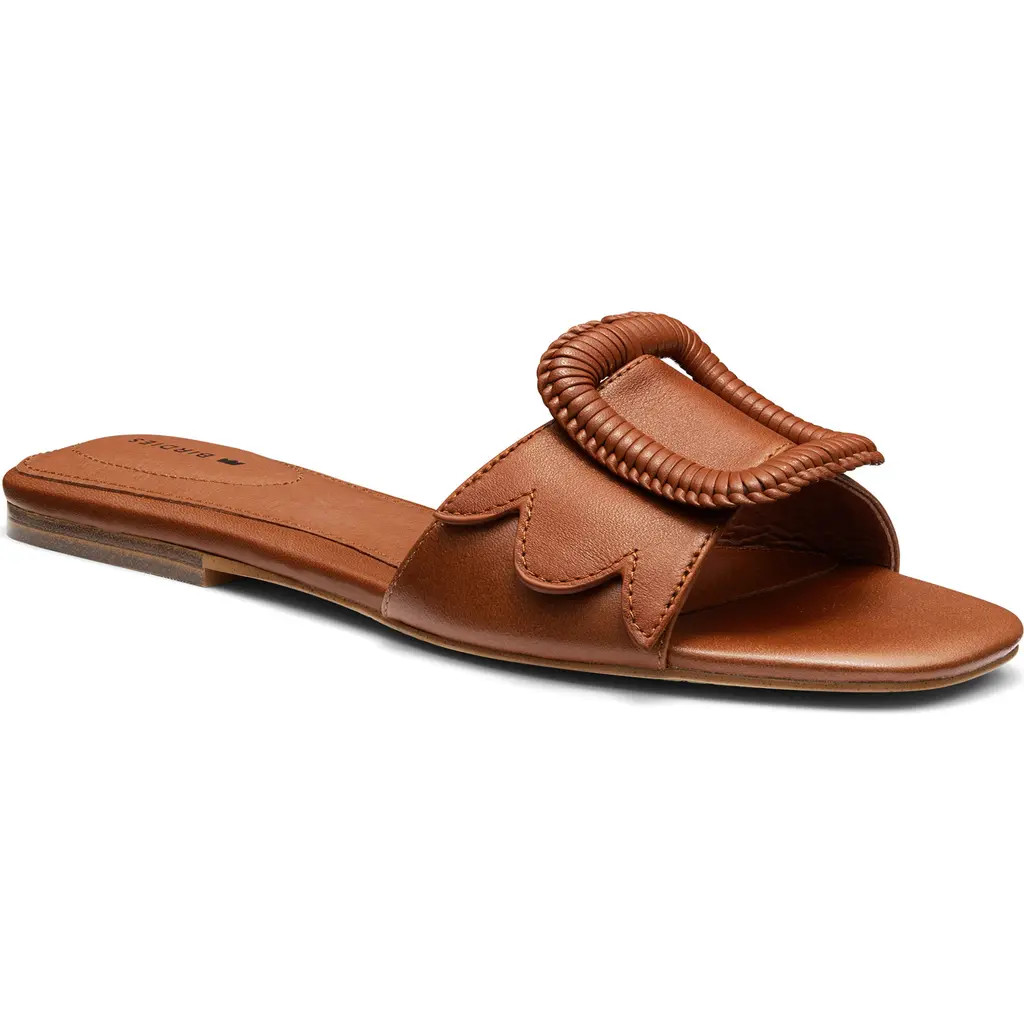 Birdies Kiwi Slide Sandal in Cognac Leather at Nordstrom, Size 5.5 | Nordstrom