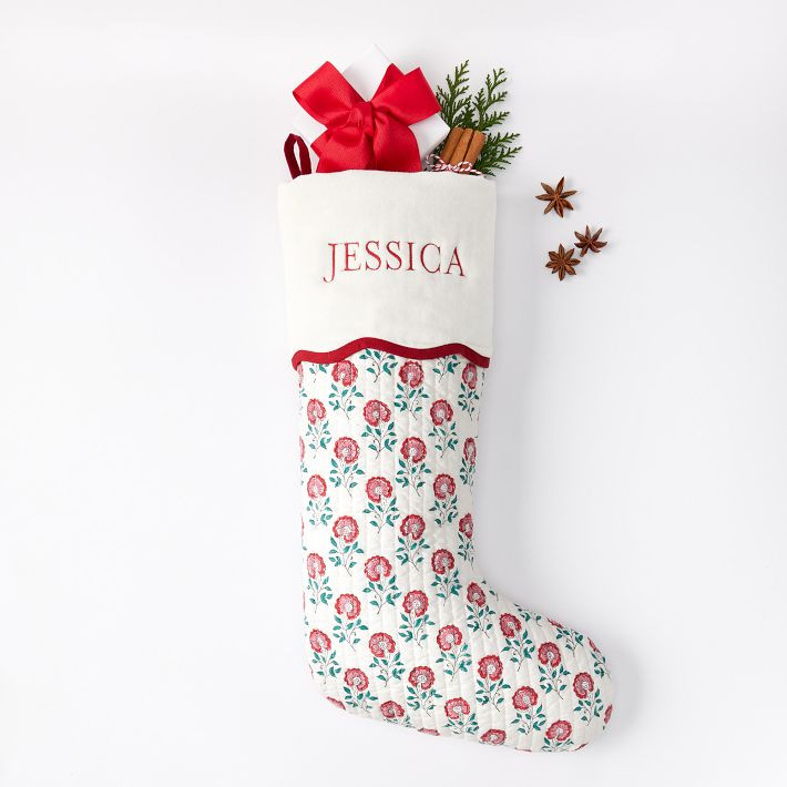 Block Print Quilted Stocking | Mark and Graham