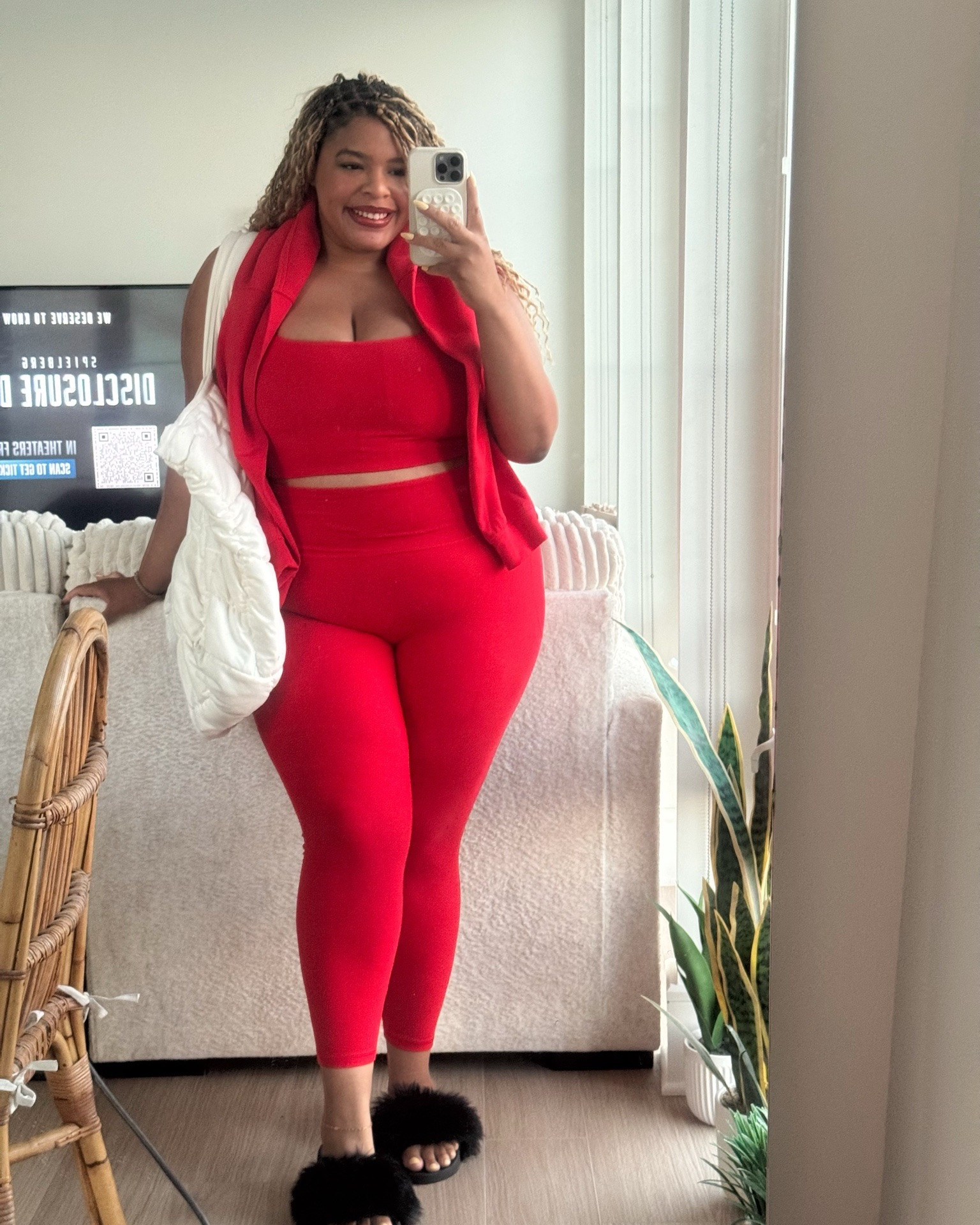 Getting snatched starts with showing up. ❤️ Limited availability left on this candy red set, and she’s too good to miss.