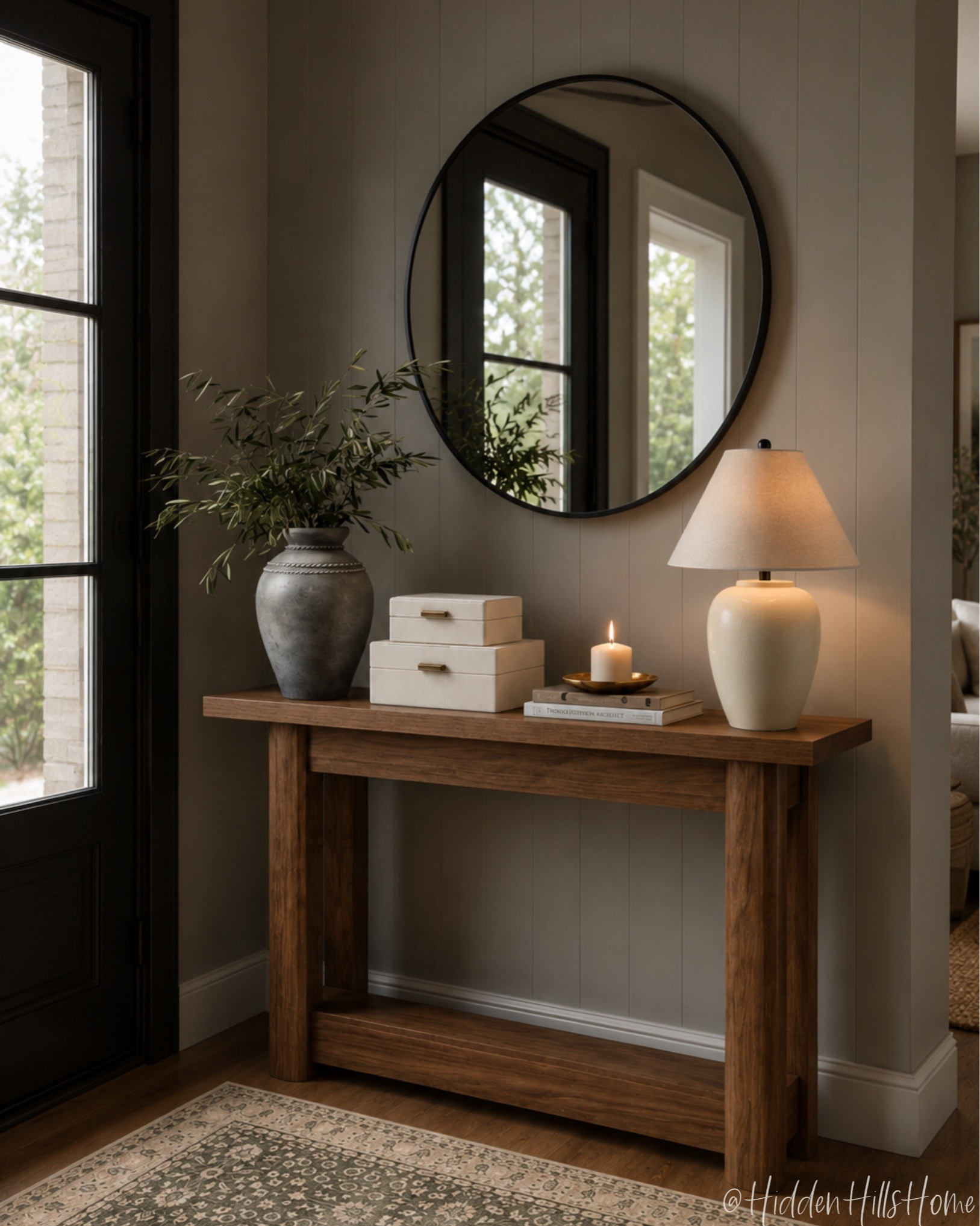 Entryway decor, console table, entryway mood board, home decor ideas, home inspiration
Wall color is SW Garden Gate

#LTKHome #LTKSaleAlert #LTKSeasonal
