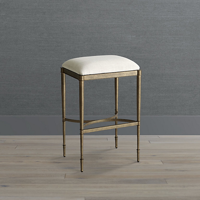 Angelina Backless Stool with High-Density Foam & Performance Fabric Options | Frontgate
