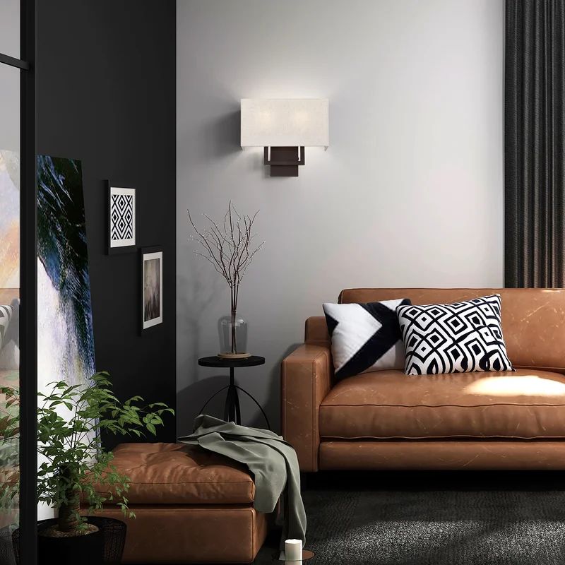 Willow 2 - Light Dimmable Black Flush Mounted Sconce | Wayfair North America