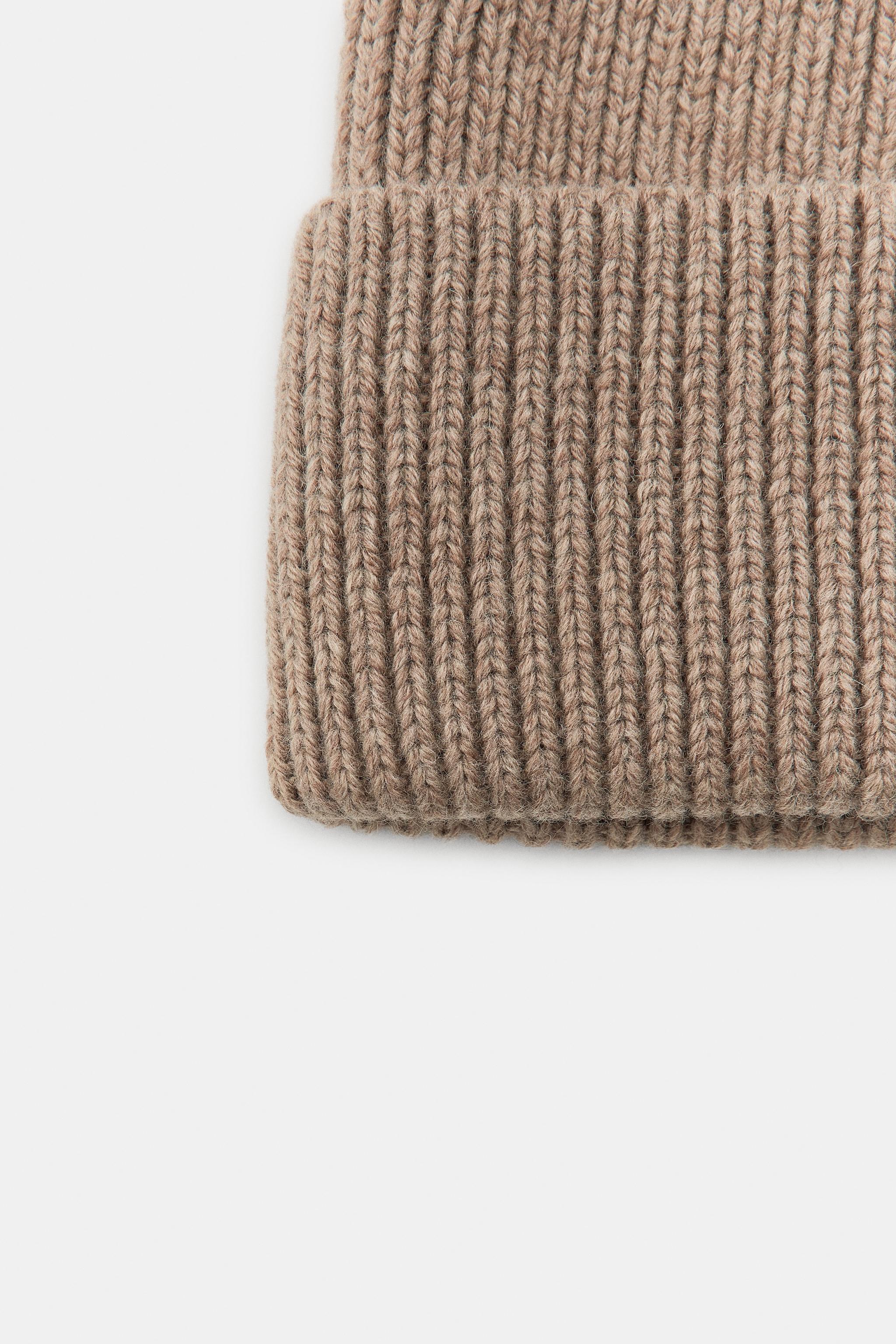 CUFFED RIBBED BEANIE HAT | Zara US