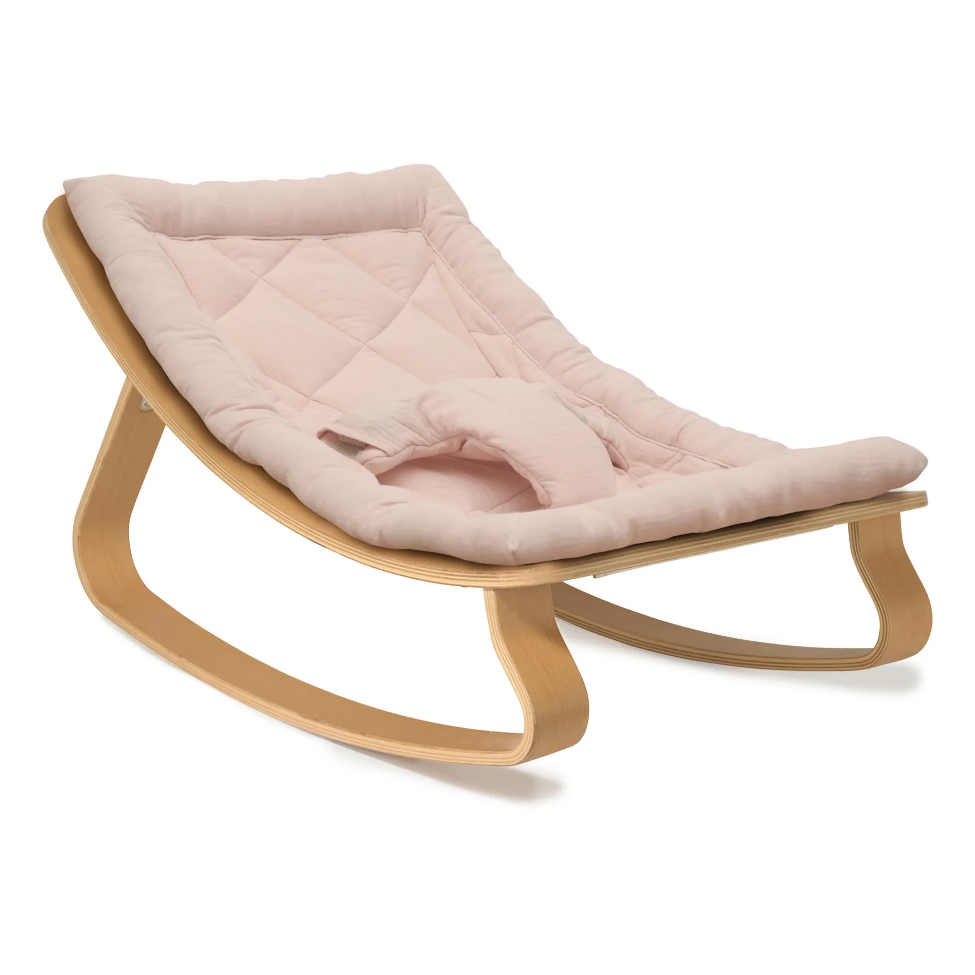 Levo Beech Wood Baby Bouncer | Nude | Smallable