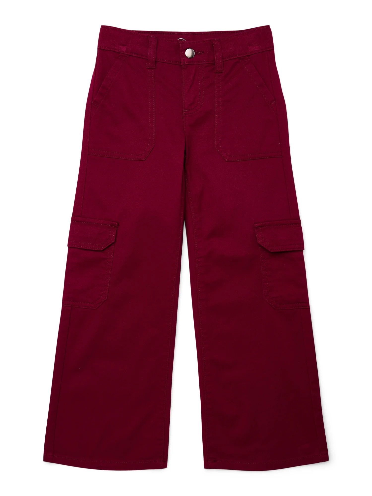 Wonder Nation Girls Wide Leg Cargo Jeans, Sizes 5-18 & Plus | Walmart (US)