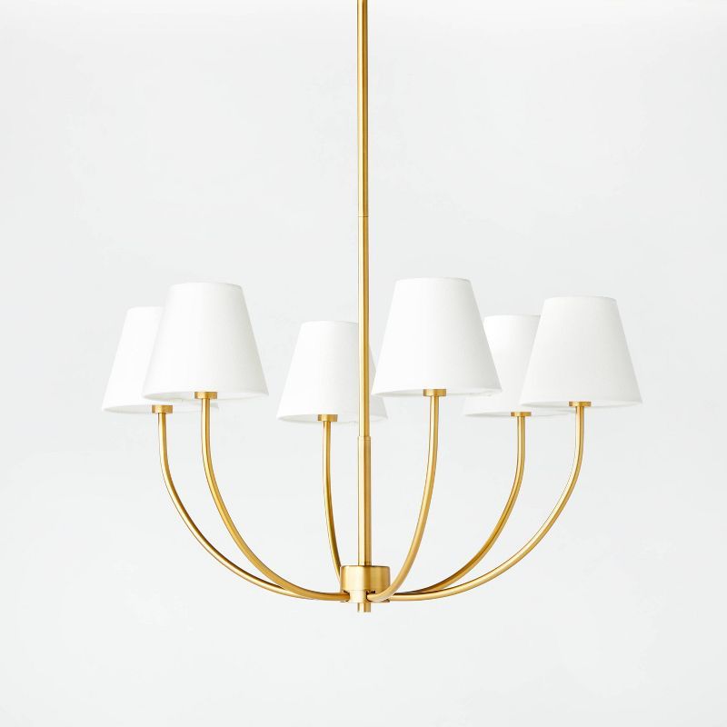 6-Light Ceiling Chandelier Brass - Threshold&#8482; designed with Studio McGee | Target