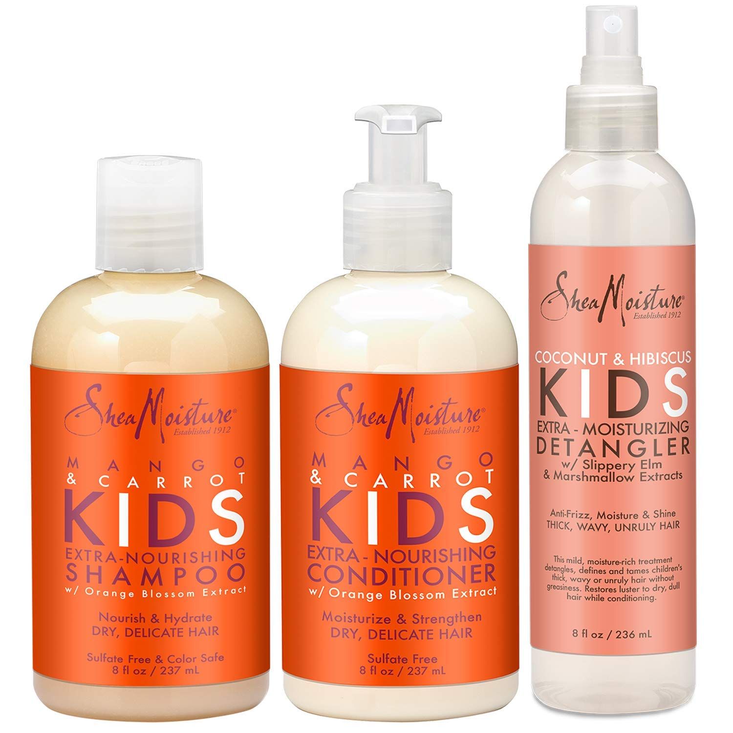 Shea Moisture Kids Hair Care Combination Pack – Includes Mango & Carrot 8oz KIDS Extra-Nourishi... | Amazon (US)