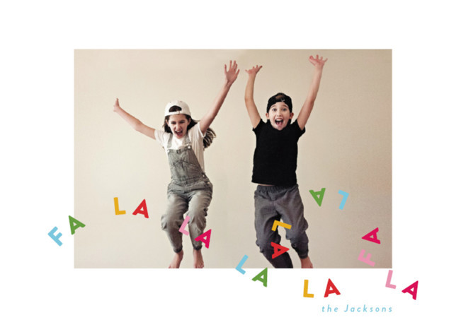 "Toboggan" - Customizable Holiday Photo Cards in Blue by Jackie Crawford. | Minted