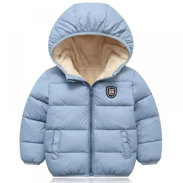 Toddlers Boys Girls Thick Hooded Down Jacket Warm Zipper Coat Outwear for 2-7 Years - Walmart.com | Walmart (US)