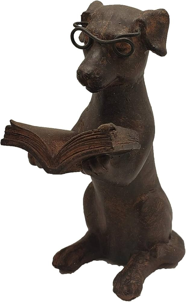 Young's Inc Resin Reading Dog with Glasses | Amazon (US)