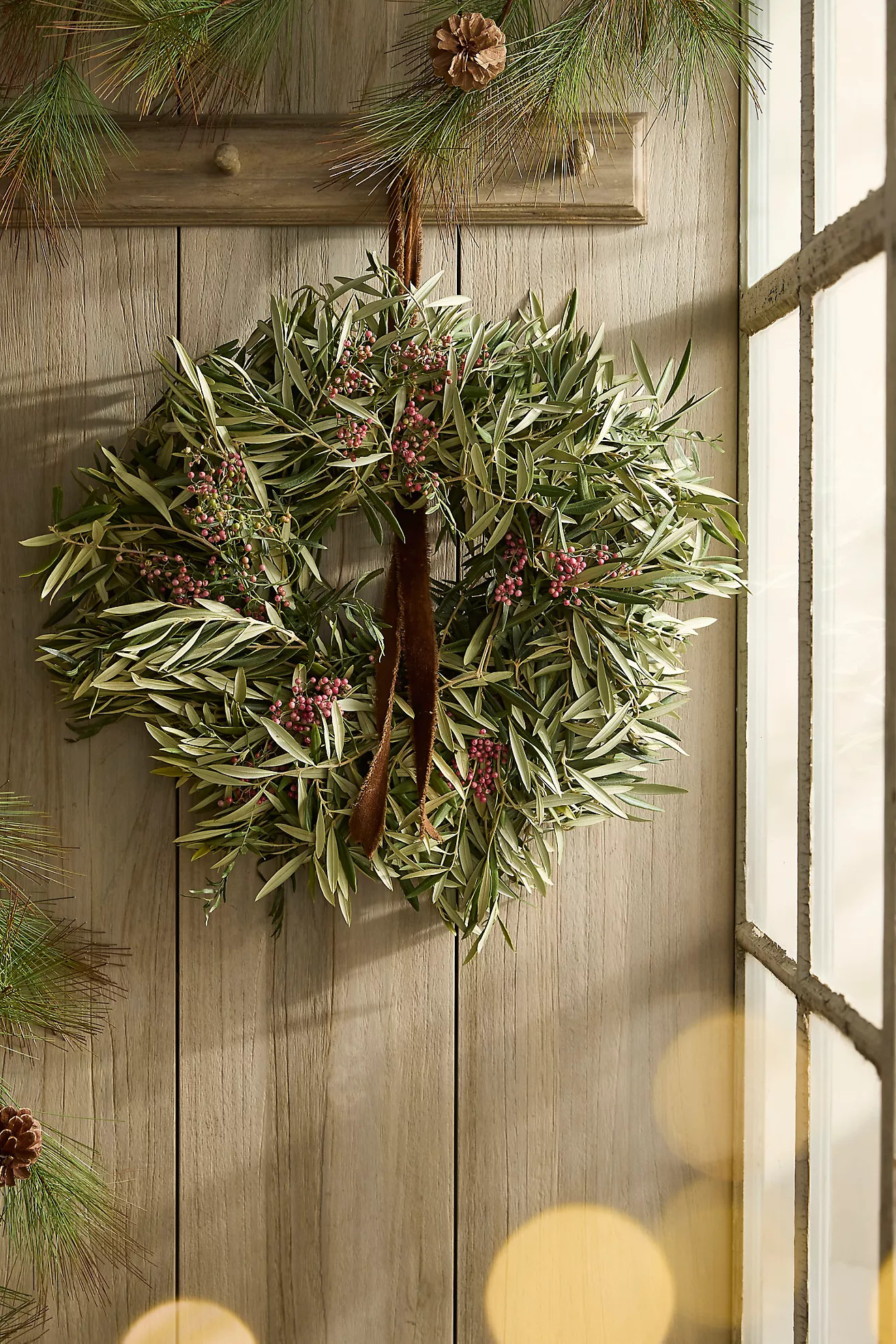 Fresh Olive + Pepperberry Wreath | Anthropologie (US)