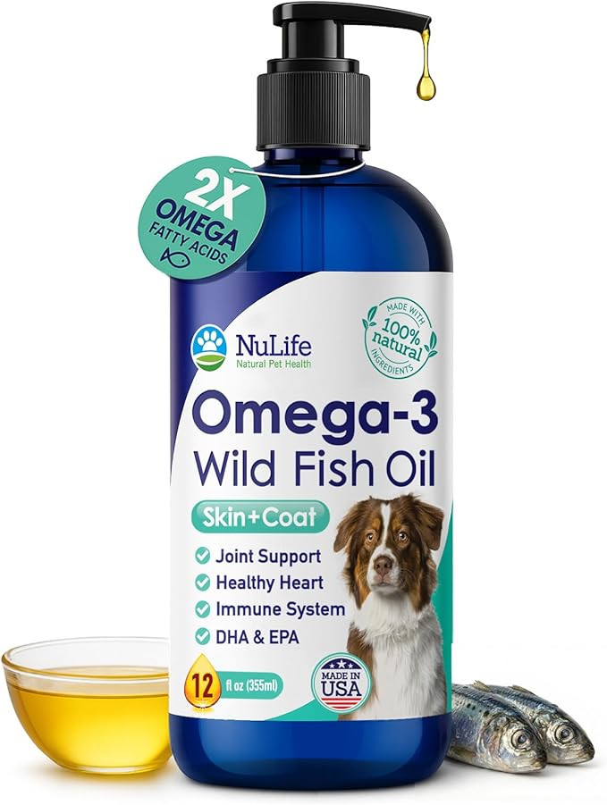 Wild Omega 3 Fish Oil for Dogs - Dog Fish Oil Liquid to Reduce Shedding & Itching - Supports Join... | Amazon (US)