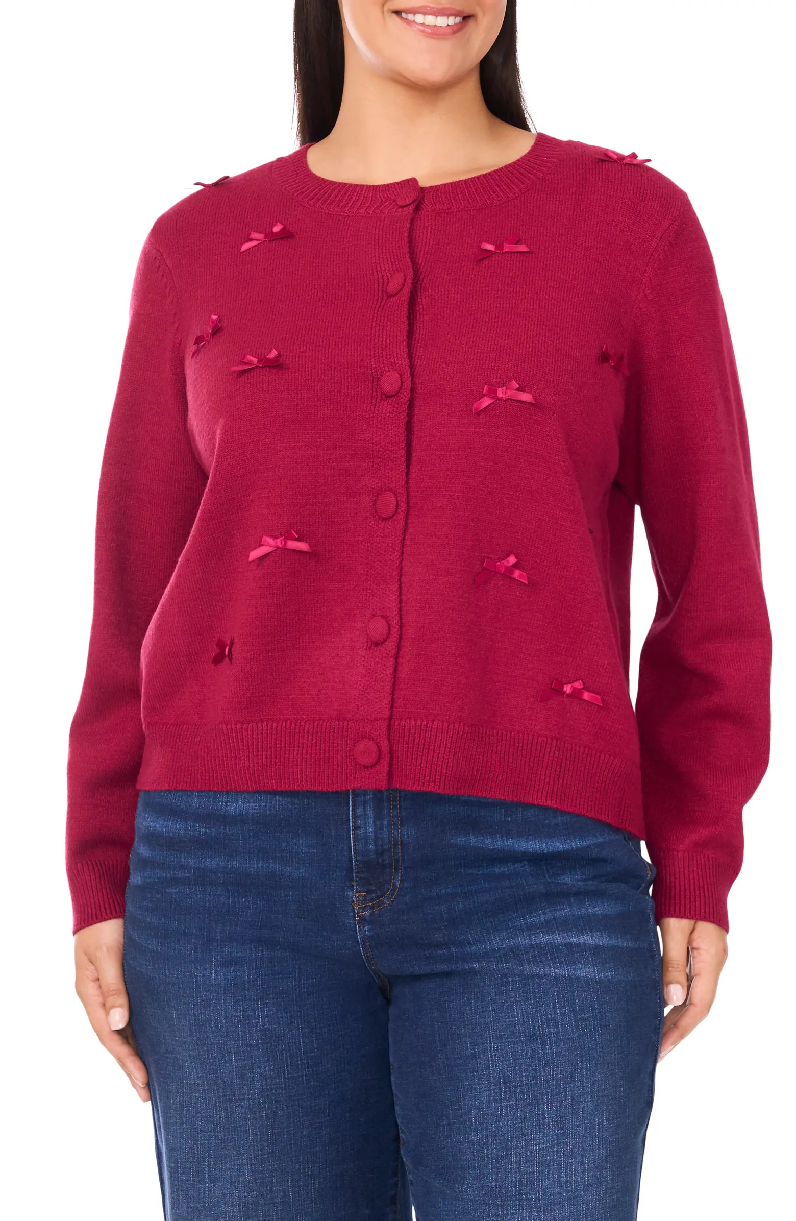 Ribbon Appliqué Cardigan | Nordstrom