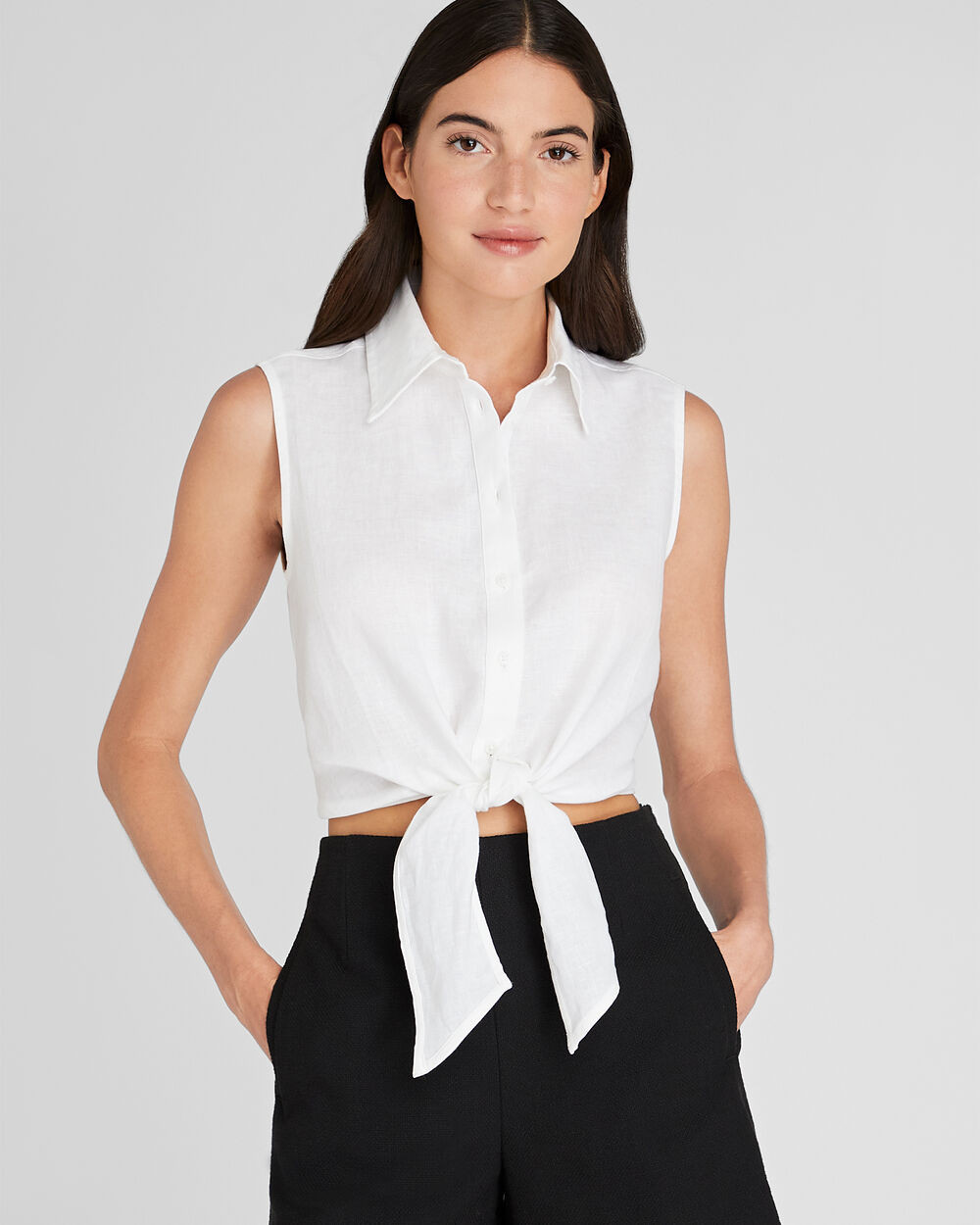 Sleeveless Linen Top | Club Monaco (Global)