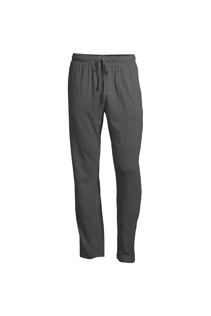 Men's Knit Jersey Sleep Pants - Lands' End - Gray - XL | Lands' End (US)