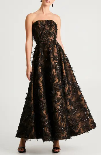 HELSI Celine Sequin 3D Floral Gown | Nordstrom | Nordstrom