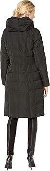 Cole Haan Women's Knee Length Hooded Quilted Down Coat | Amazon (US)