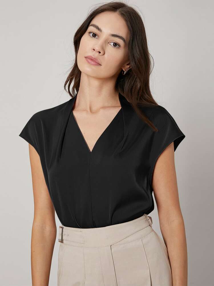 MOTF PREMIUM STRAIGHT BATWING SLEEVE TOP | SHEIN