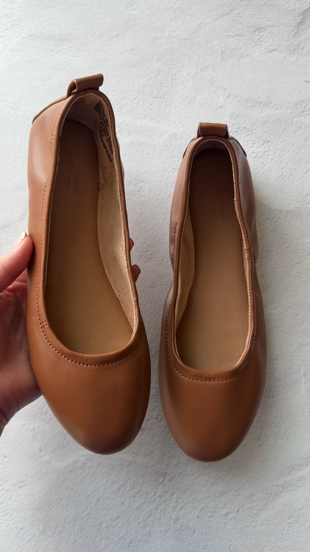 Everyday ballet flats 🤎 Cognac tan leather round-toe ballet flats with an elastic back (Universal Thread / Target). A timeless neutral flat that goes with everything — jeans, trousers, and fall dresses.

Sizing: true to size 

#LTKshoecrush  #LTKfindsunder50

#LTKSeasonal #LTKWorkwear