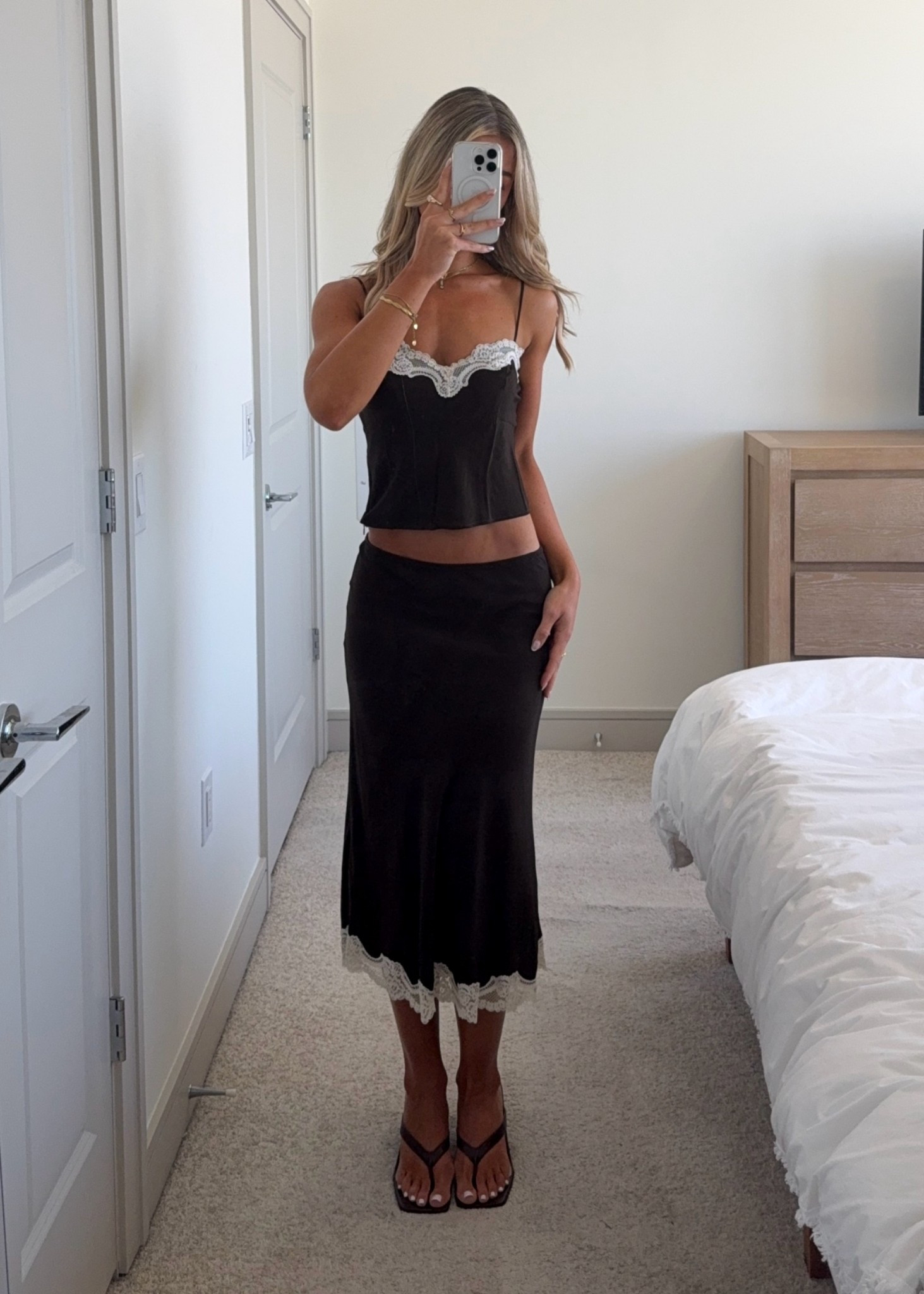 dinner / date night matching set 🍸 wearing XS top and small skirt!