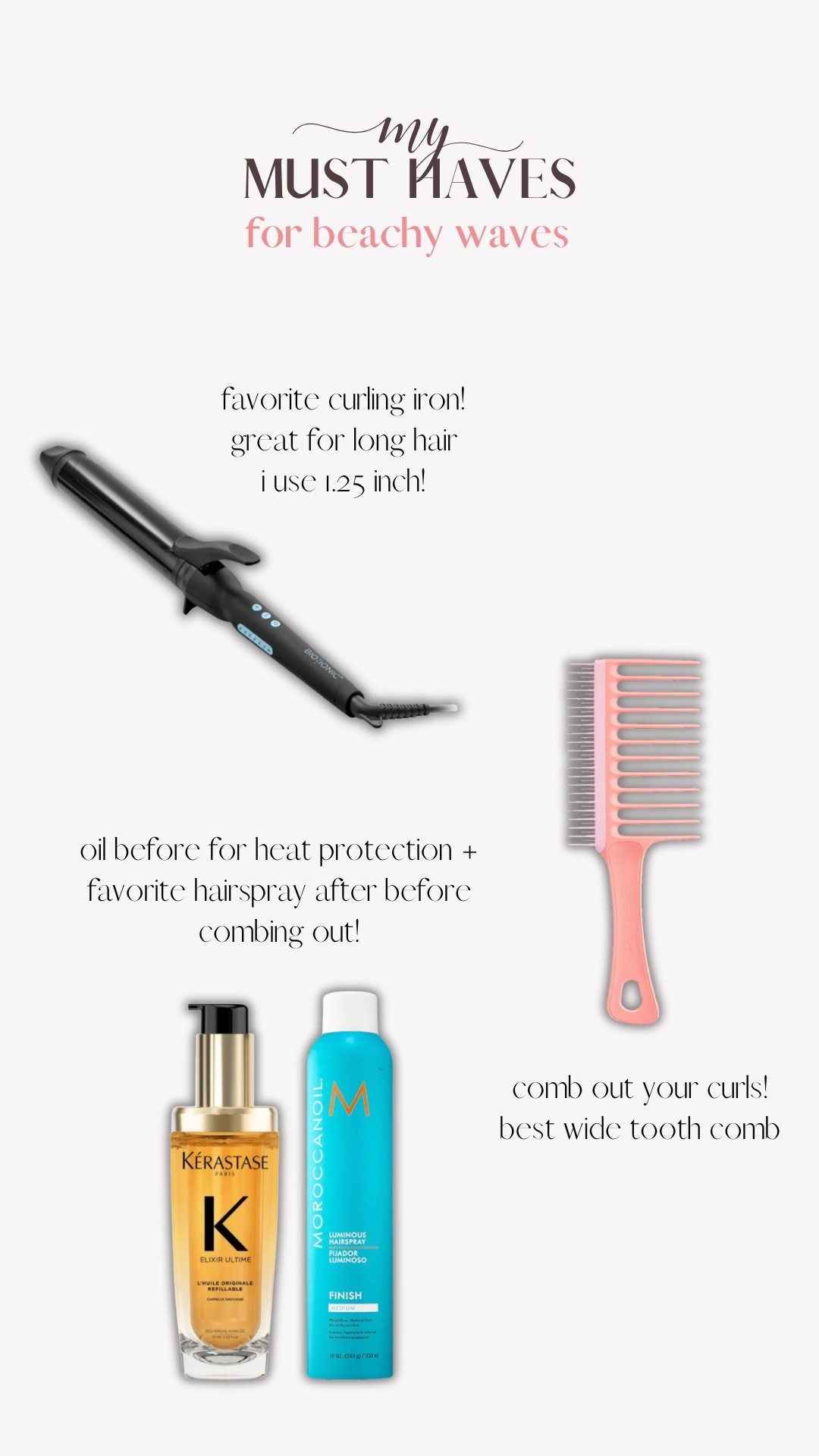 size 1.25 inch for curling iron! 
use code : Tiktok30

#LTKFindsUnder100 #LTKFindsUnder50 #LTKBeauty