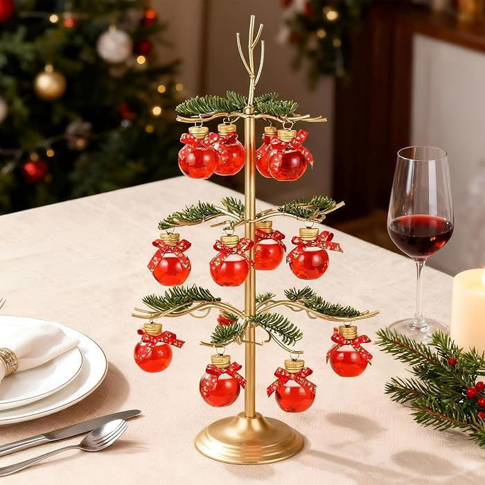 Thyle Christmas Cocktail Tree Stand for Drinks 3 Tier Champagne Tower Holder with 12 Bulb Shaped ... | Amazon (US)
