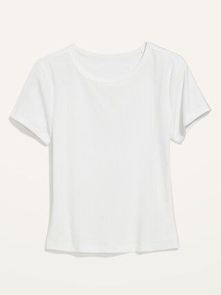 Short-Sleeve Cropped Slim-Fit Rib-Knit T-Shirt for Women | Old Navy (US)