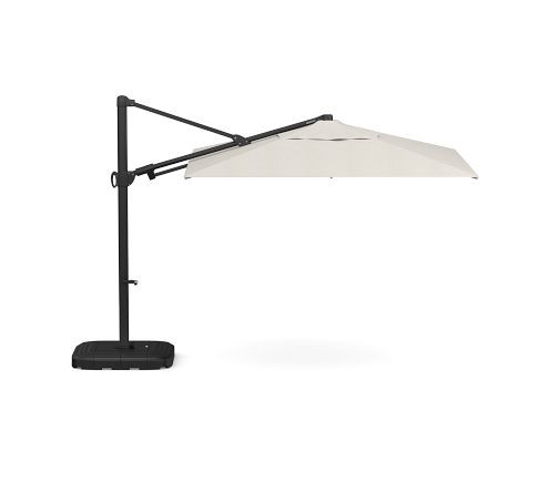 Premium 10' Square Cantilever Outdoor Patio Umbrella - Rustproof Aluminum Frame with Base | Pottery Barn (US)