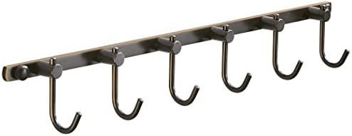 WINCASE Bronze Towel Hooks, Bathroom Rail Hook Rack Wall Mounted, Antique Oil Rubbed Brass Cloth ... | Amazon (US)