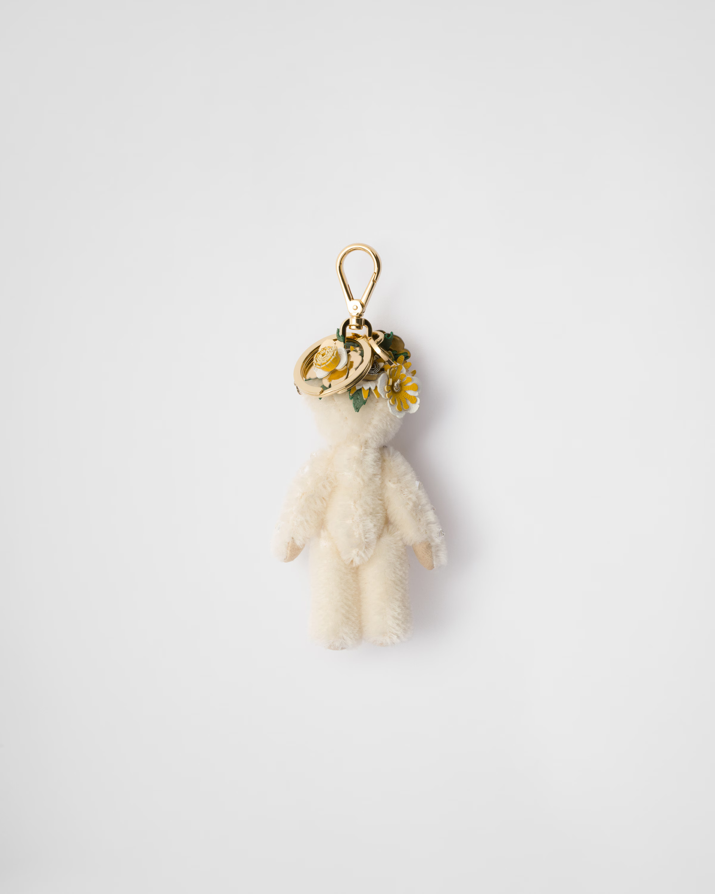 Teddy bag charm with metal ring | Prada US