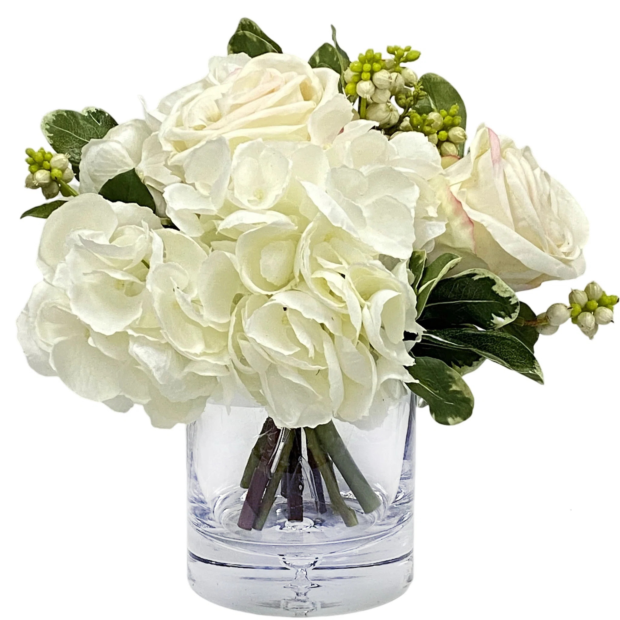 HYDRANGEA ROSE IN VASE | Wayfair North America