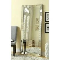 Full Length Silver Beveled Leaner Mirror 74"x33" By Coaster Company | Walmart (US)