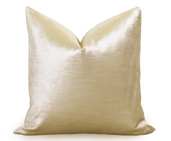 Glisten Velvet Pillow Cover  Gold  More Sizes  Light Gold - Etsy | Etsy (US)