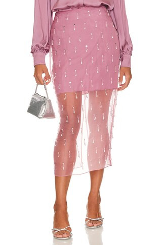 Cinq a Sept Crystal Teardrop Marta Skirt in Faded Violet from Revolve.com | Revolve Clothing (Global)