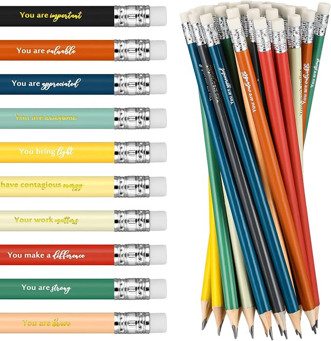 Sabary 50 Pcs Inspirational Pencils Pre Sharpened | Amazon (US)