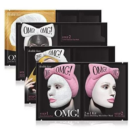 Double Dare OMG! Spa Masks Set - Includes Detox Bubbling Mask, Gold Peel Off Mask, Zone Charcoal Mas | Walmart (US)