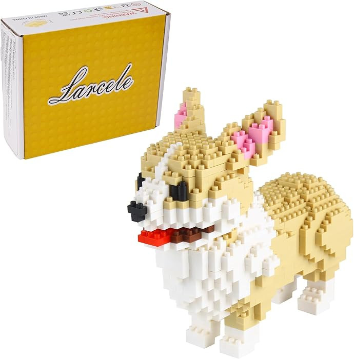 Larcele Micro Dog Building Blocks Pet Mini Building Toy Bricks,950 Pieces KLJM-02 (Welsh Corgi) | Amazon (US)