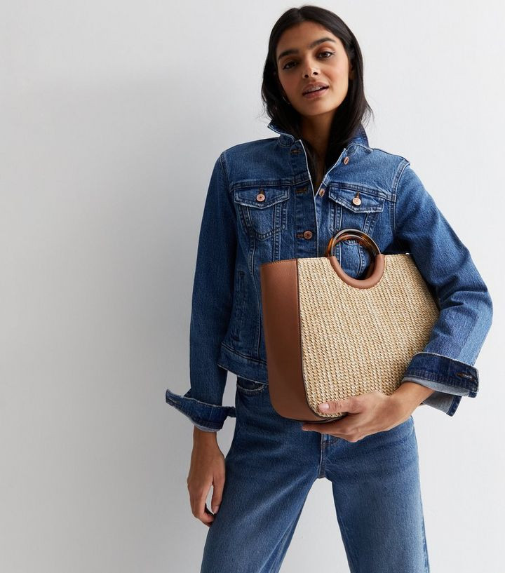 Tan Raffia Round Handle Tote Bag | New Look | New Look (UK)
