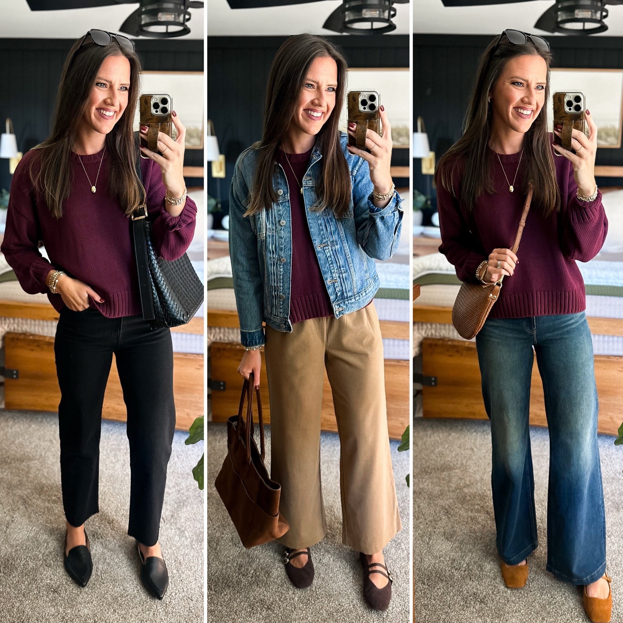 Fall Capsule Wardrobe - Burgundy Sweater (medium) 