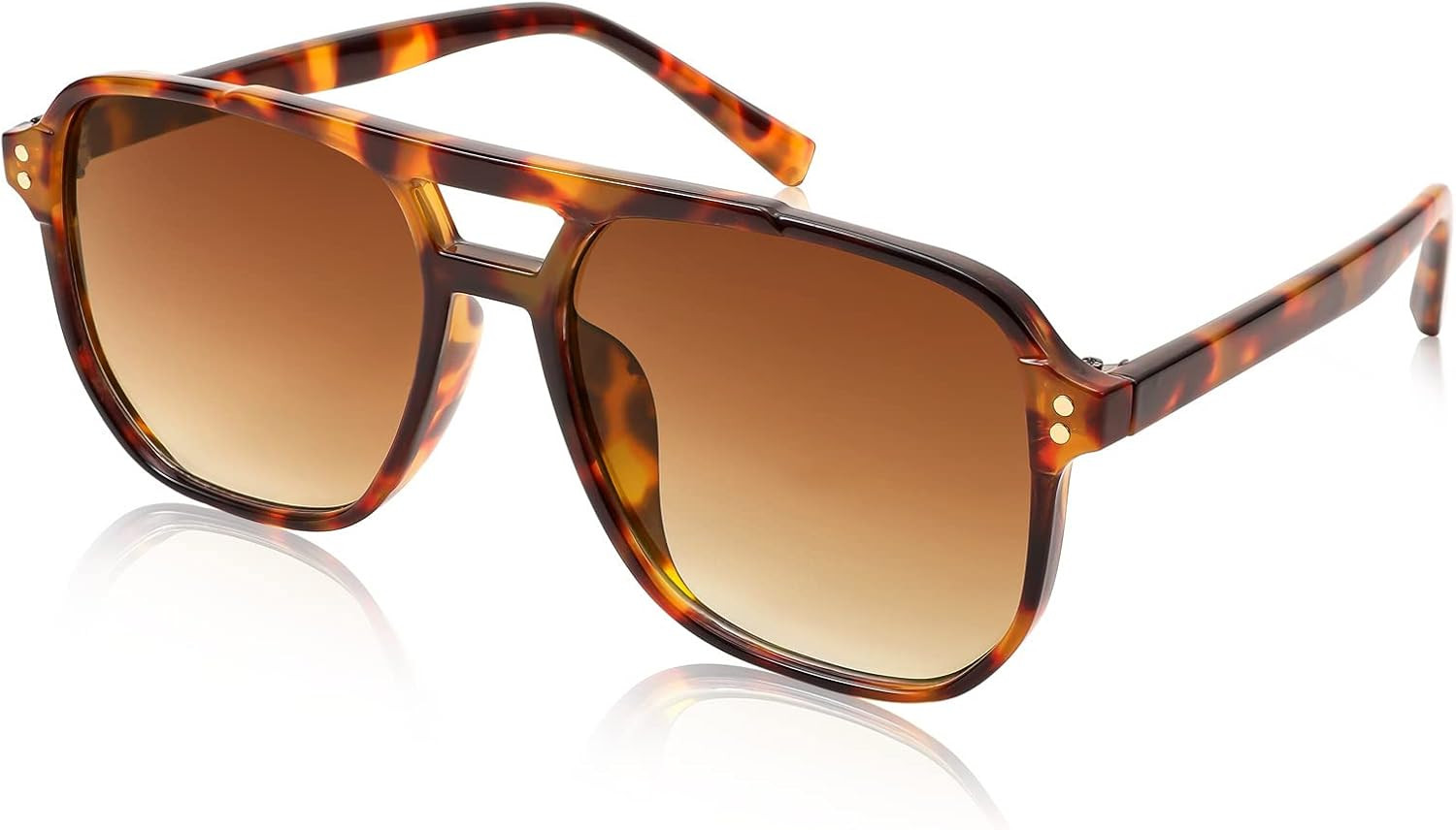FEISEDY Retro Square Aviator Sunglasses Women Men 70s Vintage Trendy Plastic Frame Sun Glasses B2835 | Amazon (US)