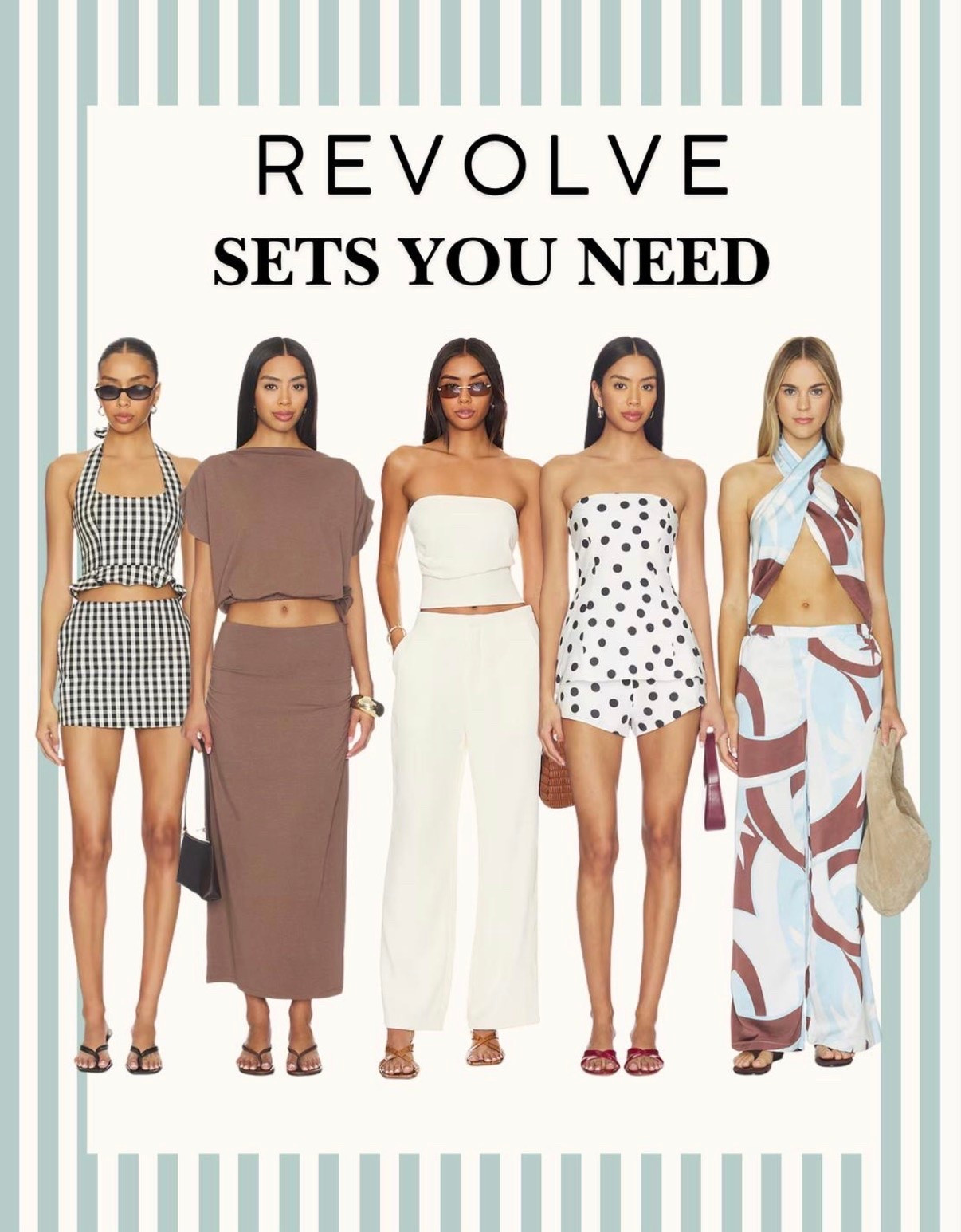 The Summer Sets worth bookmarking this season! 
🤎🤍🩵

Revolve NEVER misses when it comes to effortless elevated pieces that actually travel well and style multiple ways. 

These exact sets are linked plus gorgeous similar options as well  — everything is linked in my LTK - Tap below to Shop 👇🏻☀️






#Revolve #Revolve Style #revolve fashion #two piece set #Matching Set #outfit inspo #Summer Fashion #summer outfit inspo #VacationOutfit #ResortWear #polka dots #short set #gingham set #chocolate brown set #halter neck #strapless top #mix and match #cropped top #maxi skirt #midi skirt #mini skirt #vacation style #designer fashion #resort style #date night outfit #weekend style #ElevatedStyle #CoOrdSet #LTK #LikeToKnowIt

#LTKOver40 #LTKSeasonal #LTKootd