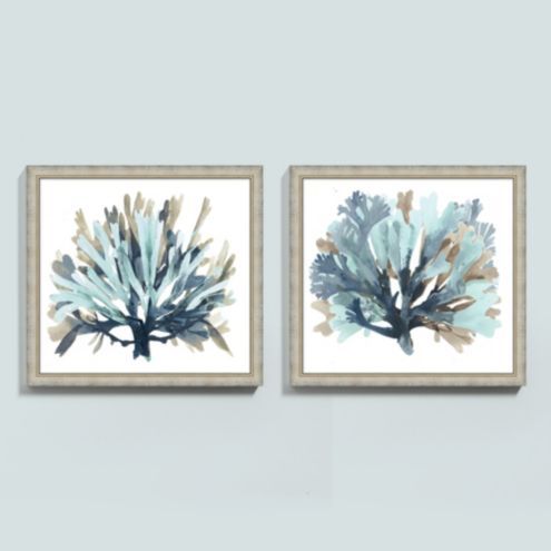 Seaside Coral Art - Blue | Ballard Designs | Ballard Designs, Inc.
