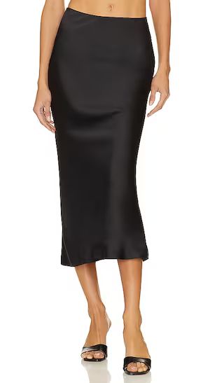 X Revolve Bias Obie Skirt To Midcalf in Black | Revolve Clothing (Global)