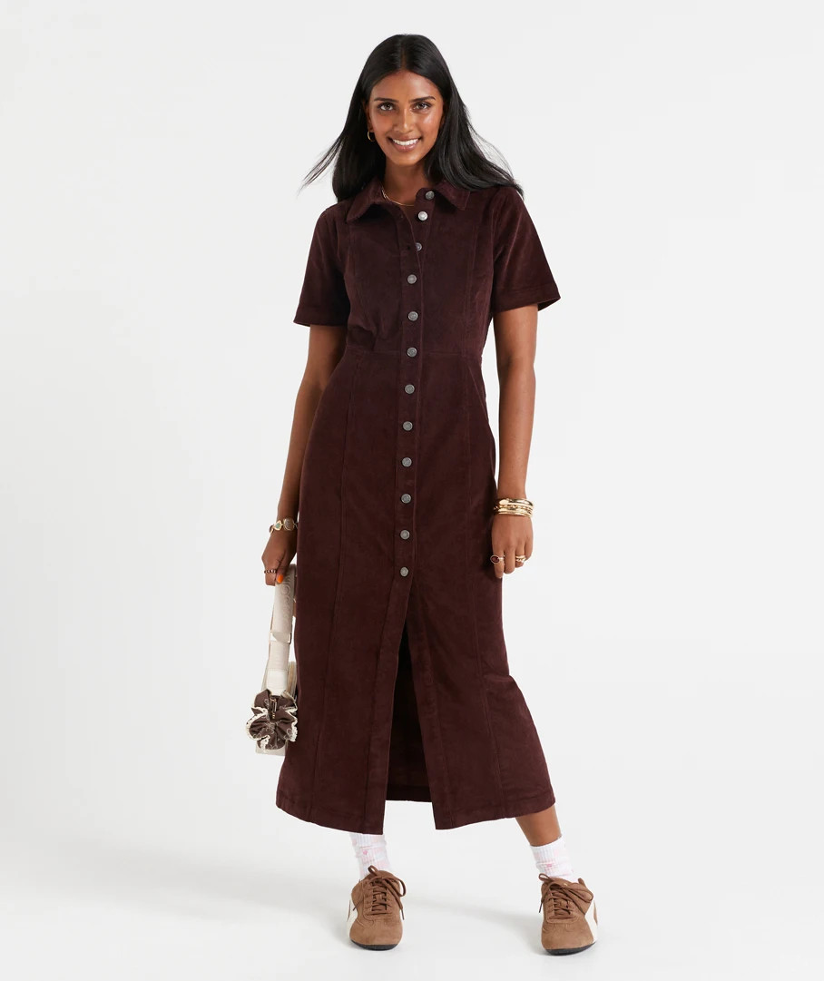 SPENCER CORD MIDI DRESS | Sportsgirl