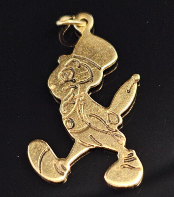 Vintage 14K Gold ~Walt Disney Jiminy Cricket Pinocchio~ Charm Pendant  | eBay | eBay US