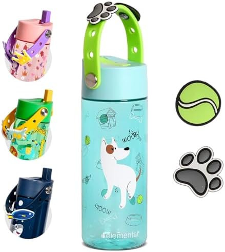 Elemental Water Bottles for Kids - Splash Kids Water Bottle for School with Fun Charm Handle - BP... | Amazon (US)